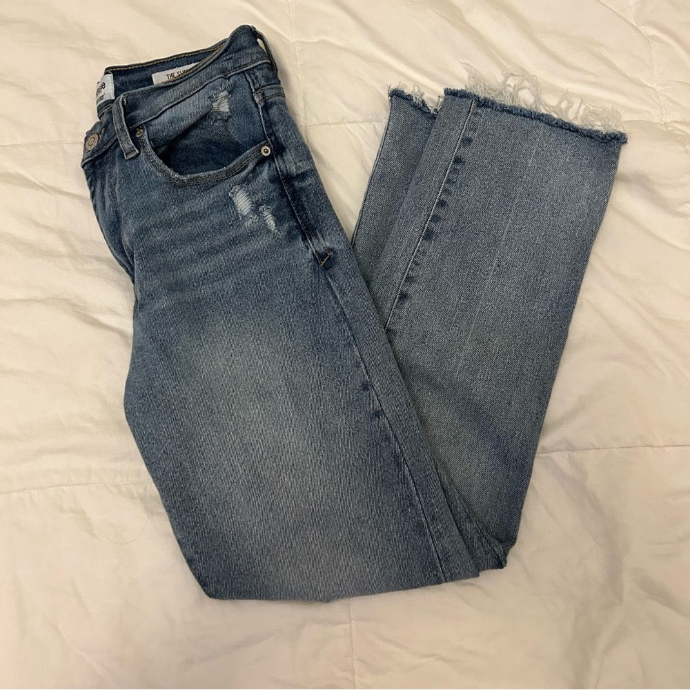 Medium wash ripped jeans